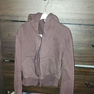 Divided Chocolate Brown Fleece Hoodie